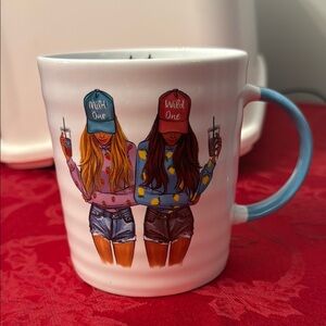 Best Friends Oversized Mug with Blue Handle